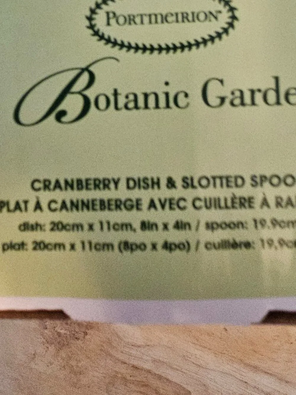 Portmeirion Botanic Garden Cranberry Dish with Spoon 8 inch by 4 inch